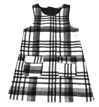 Černo-bílé kostkované vlněné šaty Primark 