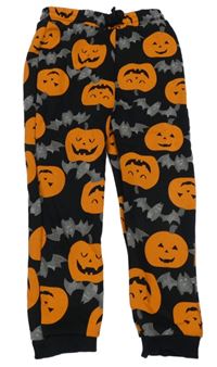 Černé tepláky s dýněmi Tu