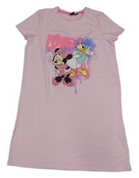 Světlerůžová noční košile s Minnií Disney