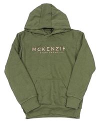 Khaki mikina s logem a kapsou a kapucí MCKENZIE