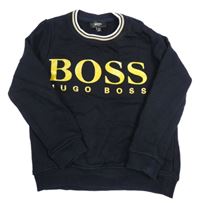 Tmavomodrá mikina s logem HUGO BOSS