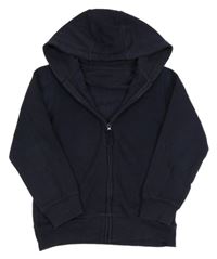 Tmavomodrá propínací mikina s kapucí Matalan