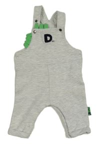 Světlešedé melírované prošívané laclové tepláky s kapsou a ostny ORCHESTRA