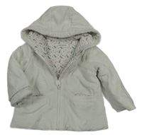 Bílý sametový zateplený kabátek s hvězdičkami a kapucí ORCHESTRA