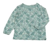 Olivovošedé triko s větvičkami Topomini