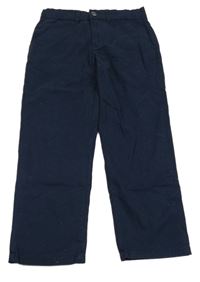 Tmavomodré chino plátěné kalhoty St. Bernard