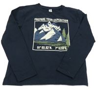 Tmavomodrá mikina s horami YIGGA