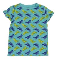 Azurové tričko s dinosaury Kiki&Koko