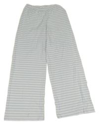 Světlemodro-bílé pruhované pyžamové kalhoty H&M