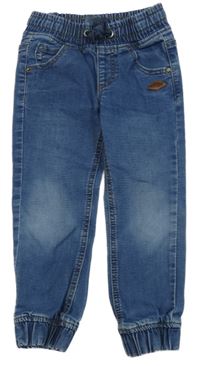 Modré cuff teplákové rifle s nášivkou Topolino