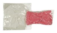 Nové - 2Set - Bílá vzorovaná turbanová čepice s mašlí + růžová žebrovaná vzorovaná čelenka s mašlí