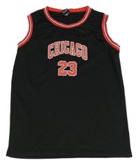 Černé sportovní basketbalové tílko - Chicago Bulls a číslem - Jordan 