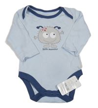 Nové - světlemodro-tmavomodré body s příšerkou Mothercare