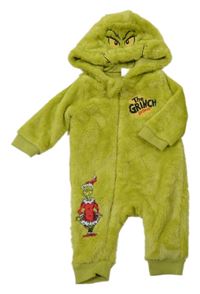 Nové - zelená chlupatá kombinéza s kapucí - Grinch 