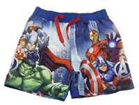 Modro-barevné plážové kraťasy s Avengers Marvel