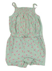 Světlemodrý letní bavlněný overal s plameňáky Primark 