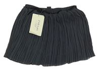 Tmavošedá plisovaná žoržetová sukně Zara