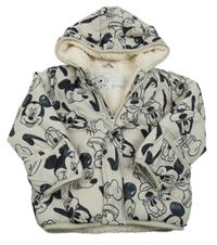 Šedá šusťáková zimní bunda s Mickeym s přáteli a kapucí George