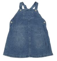 Modré manšestrové laclové šaty George