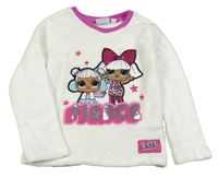 Bílá chlupatá mikina s L.O.L Surprise Pep&Co