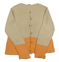 Béžovo-oranžový propínací svetr H&M