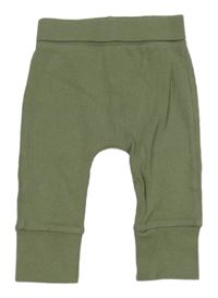 Khaki žebrované lehké tepláky George