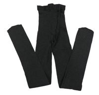 Antracitové melírované silonky Tex