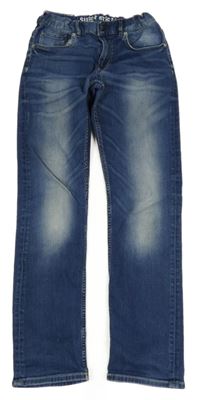 Modré teplákové slim fit rifle H&M