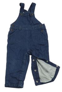 Tmavomodré podšité laclové kalhoty riflového vzhledu Kiabi