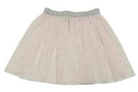 Světlerůžová tylová sukně s hvězdami Primark