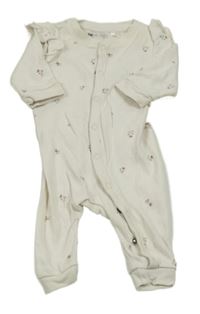 Světlebéžový květovaný overal H&M