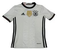 Bílé fotbalové funkční tričko - Deutschland Adidas