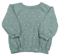 Zelenošedá puntíkatá mikina Primark