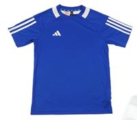Modré sportovní funkční tričko s logem Adidas