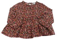 Černo-růžová květovaná tunika Primark