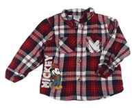 Červeno-bílá kostkovaná košile s Mikckeym Disney