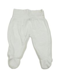 Bílé sametové žebrované polodupky 