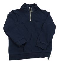 Tmavomodrá žebrovaná mikina Pep&Co