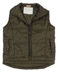 Tmavohnědá šusťáková zateplená vesta s nápisem X-mail