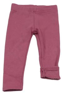 Růžové zateplené legíny Pocopiano