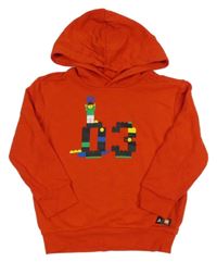 Červená mikina s legem a kapucí Adidas