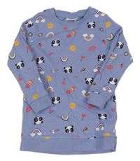 Fialové teplákové šaty s obrázky Name it