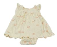 Smetanové šaty s rybkami a všitým body Mothercare