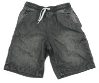 Tmavošedé riflové kraťasy H&M