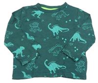 Tmavozelené triko s dinosaury F&F