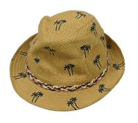 Béžový slaměný klobouk s palmami M&S