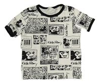 Bílo-černé tričko s Mickeym H&M
