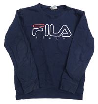 Tmavomodrá lehká mikina s logem Fila 