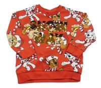 Červená mikina s Tlapkovou patrolou zn. Nickelodeon