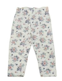 Bílé květované legíny Nutmeg